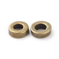チベット風スペーサービーズ  鉛フリー＆カドミウムフリー  ドーナツ  アンティークブロンズ  6x2mm  穴：2.5mm&nbsp;LF0842Y-AB
