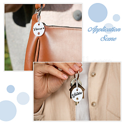 120Pcs PP Plastic Key Chain Tags&nbsp;KEYC-FH0001-75