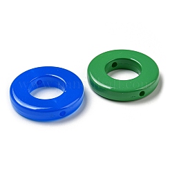 不透明なアクリルビーズ  ドーナツ  ミックスカラー  27.5x5.5mm  穴：1.5mm&nbsp;X-MACR-D081-06