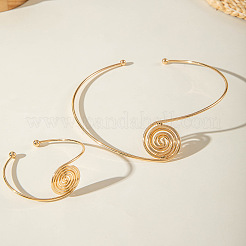 Vortex Iron Choker & Cuff Bangle Sets&nbsp;FS-WG22287-01