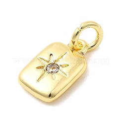 Brass Micro Pave Cubic Zirconia Charms&nbsp;KK-C139-13G