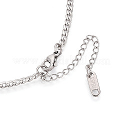 3MM 304 Stainless Steel Curb Chain Necklaces&nbsp;NJEW-N059-01P