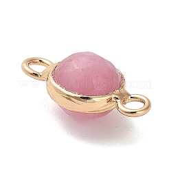 Natural Dyed Natural White Jade Faceted Round Links Connector Charms&nbsp;G-G175-01G-04