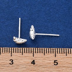 925 Sterling Silver Stud Earrings&nbsp;EJEW-R015-03S