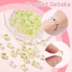 100Pcs Baking Paint Transparent Glass Beads&nbsp;DGLA-YW0001-35E