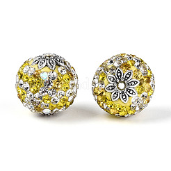 Handmade Polymer Clay Rhinestone Indonesia Beads&nbsp;CLAY-N015-02
