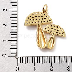 Rack Plating Brass Micro Pave Cubic Zirconia Pendants&nbsp;KK-Z071-82G-02