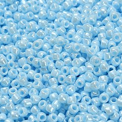 トーホー 8/0ラウンドビーズ  日本製シードビーズ  （124)つの不透明な光沢の淡い青  3mm  穴：1mm  約10000個/ポンド&nbsp;SEED-TR08-0124