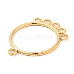 イオンプレーティング（IP）304ステンレス鋼シャンデリア部品リンク  ラウンド  ゴールドカラー  40x30x2mm  穴：3mm&nbsp;X-STAS-D084-03G