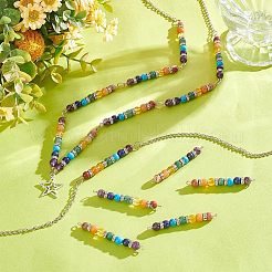 20Pcs Chakra Natural & Synthetic Gemstone Connector Charms&nbsp;FIND-HY0001-32