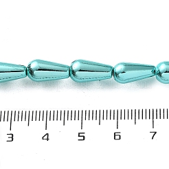 電気めっき合成磁性ヘマタイト ビーズ 連売り  ティアドロップ  ミックスカラー  12~12.5x6~6.5mm  穴：1.2mm  約33個/連  15.75インチ（40cm）&nbsp;G-C248-G01-8x12mm