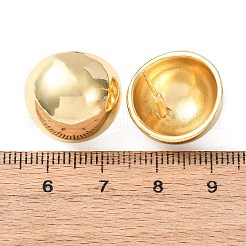 半円形の真鍮スタッドピアス  18KGP本金メッキ  18mm&nbsp;EJEW-D346-07G