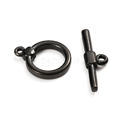 304ステンレススチールトグル留め具  リング  イオンプレーティング（ip）  電気泳動黒  リング：18x14x3mm  穴：1.5mm  バー：23.5x7x3  穴：1.8mm&nbsp;STAS-D142-04A-B