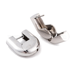 変色しない304ステンレススチール製フープピアス（女性用）  馬蹄形/U字型  ステンレス鋼色  20x7mm&nbsp;EJEW-E311-03P