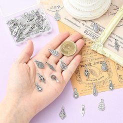 50Pcs 10 Styles Tibetan Style Alloy Pendants&nbsp;FIND-CJ0005-98