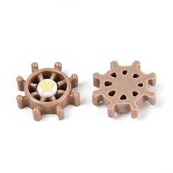 ギア不透明樹脂カボション  キャメル  26~27x26~27x7mm&nbsp;CRES-T025-36
