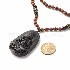 Om Mani Padme Hum Buddhist Necklace&nbsp;NJEW-JN03838