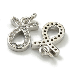 Rack Plating Brass Micro Pave Cubic Zirconia Pendants&nbsp;KK-K386-02I-P