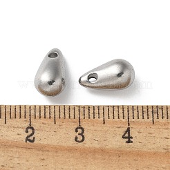 304ステンレスペンダント  ティアドロップチャーム  ステンレス鋼色  12x6.5x6mm  穴：1.6mm&nbsp;STAS-I330-032P