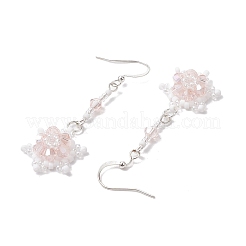Glass Seed Beaded Dangle Earrings&nbsp;EJEW-MZ00171-02