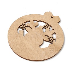 Christmas Theme Natural Wood Big Pendants&nbsp;WOOD-B001-17