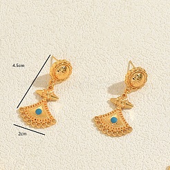 Ethnic Style Alloy Pave Cubic Zirconia Stud Dangle Earrings for Women&nbsp;DY5254