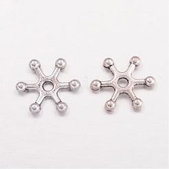 Tibetan Style Alloy Snowflake Beads&nbsp;TIBEB-S006-AS-FF