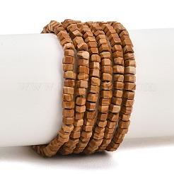 Natural Yellow Wood Lace Stone Wooden Jasper Beads Strands&nbsp;G-G345-C13-2x4mm