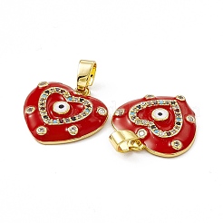 Brass Enamel Pendants&nbsp;KK-E068-VC038