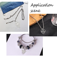 16Pcs 4 Style 201 Stainless Steel Pendants&nbsp;STAS-DC0001-63