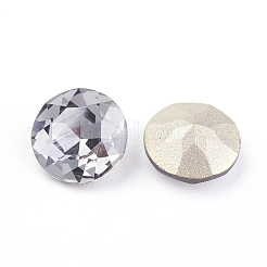 Pointed Back & Back Plated Glass Rhinestone Cabochons&nbsp;RGLA-J012-10mm-001SA