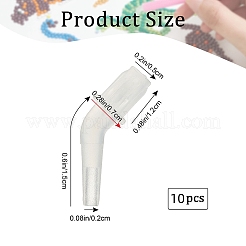 プラスチック交換用ペンヘッド  斜めのヒント  5dダイヤモンドペインティングドリルペン用  ゴーストホワイト  24.5~25x7mm  10個/袋&nbsp;FIND-GF0003-44