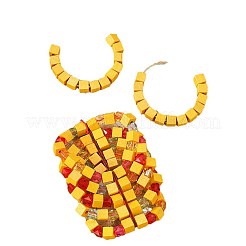Bohemian Style Alloy Resin & Wood Beads Multilaye Bracelets & Earrings Sets for Women&nbsp;FS-WGC5D43-03