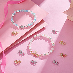 10Pcs 2 Colors Brass Micro Pave Cubic Zirconia Puppy Links/Connectors&nbsp;ZIRC-BBC0003-37