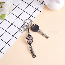 4Pcs  Macrame Fringe Braided Keychain&nbsp;AJEW-SW00014-05