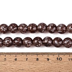 Transparent Half Spray Painted Glass Beads Strands&nbsp;GLAA-Q110-02A-09