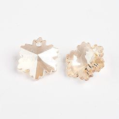 Faceted K9 Glass Charms&nbsp;EGLA-P026-F03