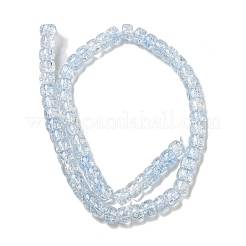 Transparent Spray Painting Crackle Glass Beads Strands&nbsp;GLAA-NH0001-05F
