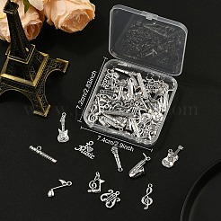 50Pcs 10 Styles Tibetan Style Alloy Pendants&nbsp;FIND-YW0007-17