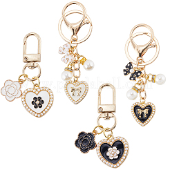 4Pcs Alloy Enamel Pendant Decorations&nbsp;HJEW-SC00166