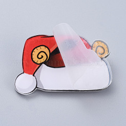 Christmas Theme Acrylic Safety Brooches&nbsp;JEWB-X0001-06