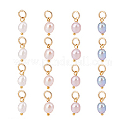 16Pcs 4 Colors Natural Freshwater Pearl Pendants&nbsp;PALLOY-PH01737