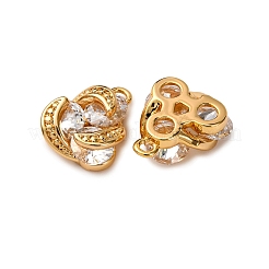 Brass Micro Pave Cubic Zirconia Charms&nbsp;KK-Z121-02G