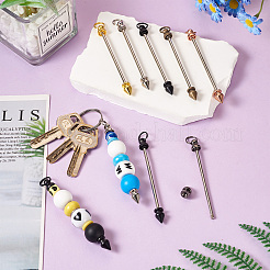 12 個 6 色合金バービーズキーホルダージュエリーメイキング diy 工芸品  ミックスカラー  80mm  2個/カラー&nbsp;AJEW-TA0001-44