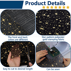 Star Pattern Polyester Gold Stamping Fabric&nbsp;AJEW-WH0314-808A