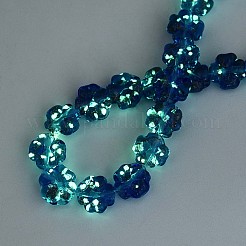 Luminous Handmade Gold Foil Glass Beads Strands&nbsp;FOIL-N029-01H