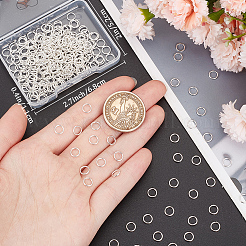 304ステンレススチールオープン丸カン600個  ラウンド  銀色のメッキ  20ゲージ  6x0.8mm  内径：4.5mm&nbsp;STAS-BBC0008-83C
