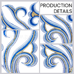 2Pcs Cloud Clothing Computerized Embroidery Cloth Iron on/Sew on Patches&nbsp;DIY-GF0012-97D