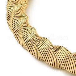 Ion Plating(IP) Adjustable 304 Stainless Steel Twist Spring Wire Bracelets&nbsp;BJEW-H617-11G