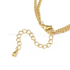 Clear Cubic Zirconia Heart with Padlock Pendant Necklace&nbsp;NJEW-L170-06G